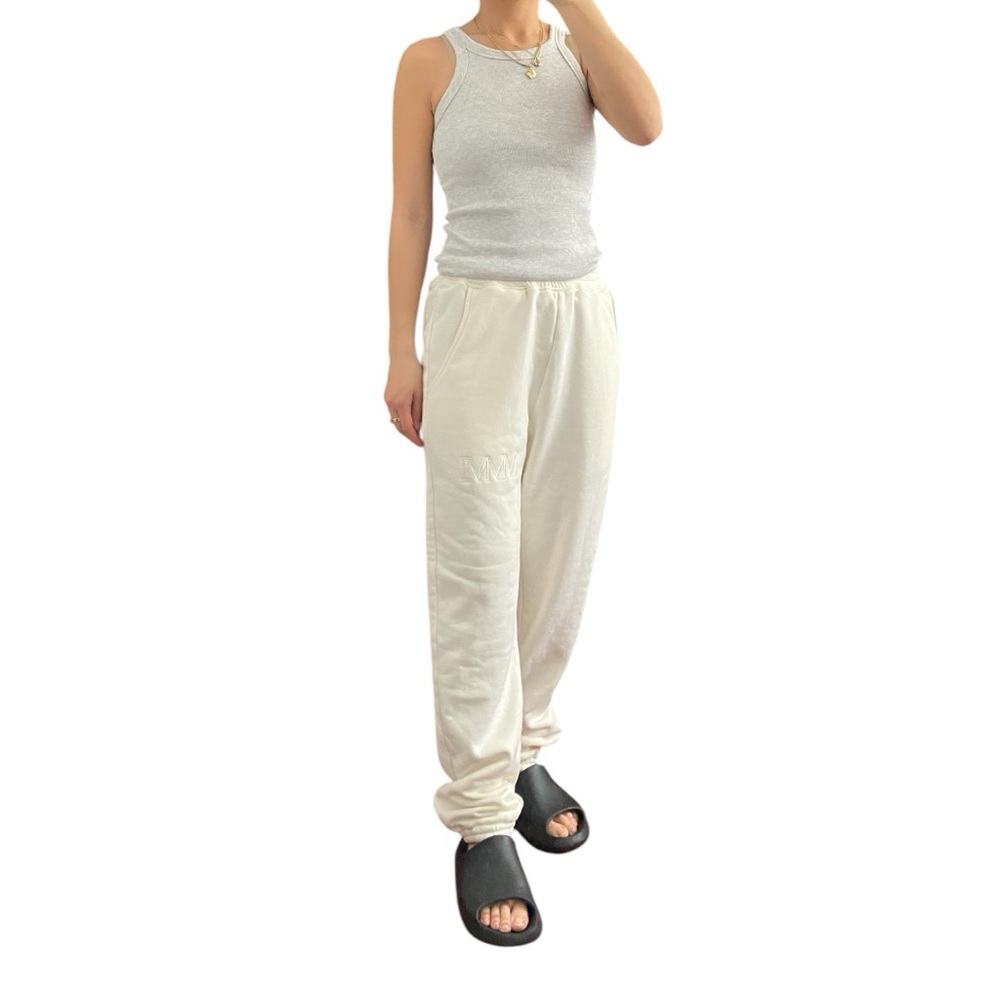 My Mum Made It White Fleece Sweatpants Size M